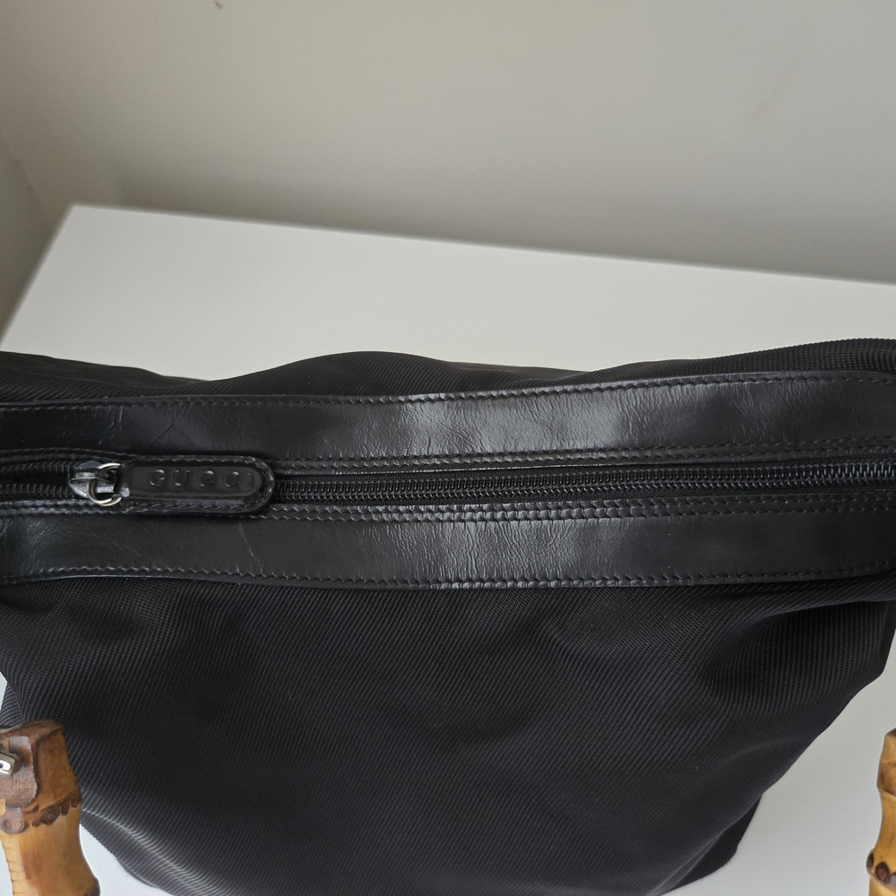Gucci Black Hobo Bag with Bamboo Handle - Picture 9 of 13